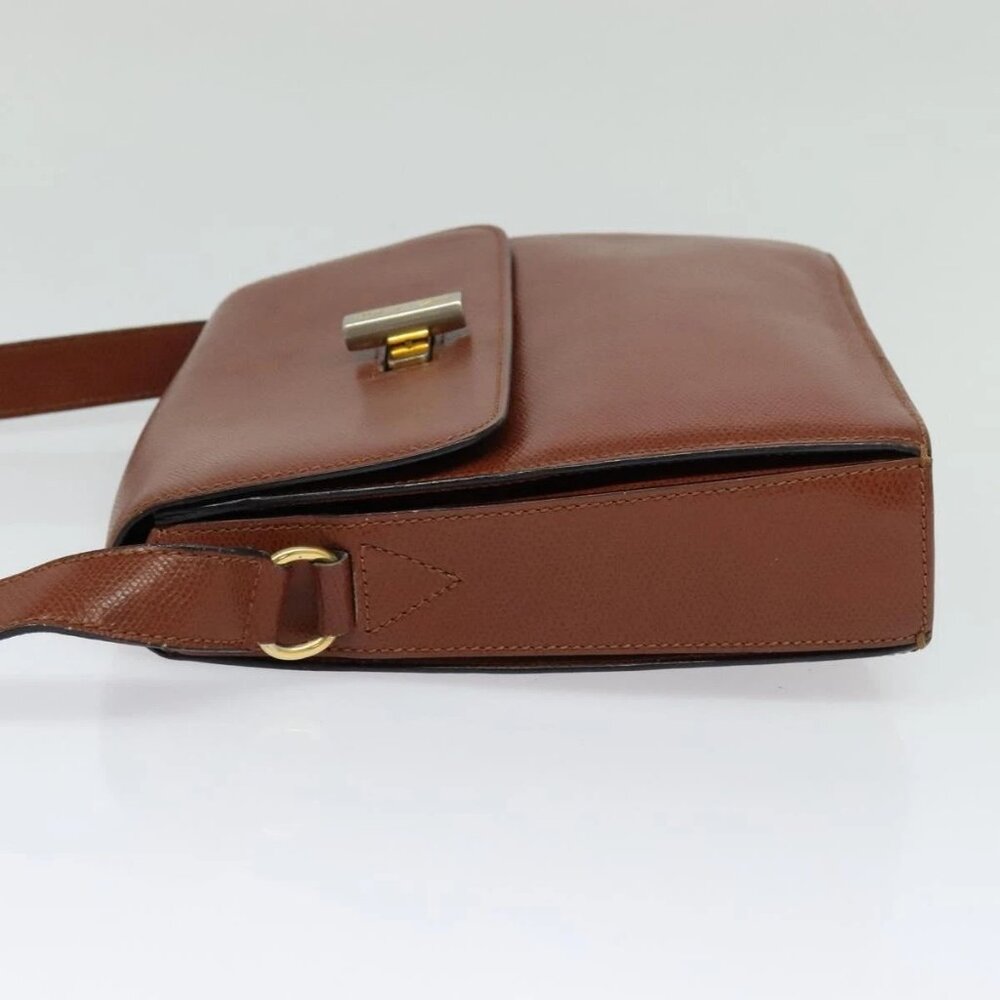CELINE Shoulder Bag Leather Brown Auth KD516 - Picture 3 of 16